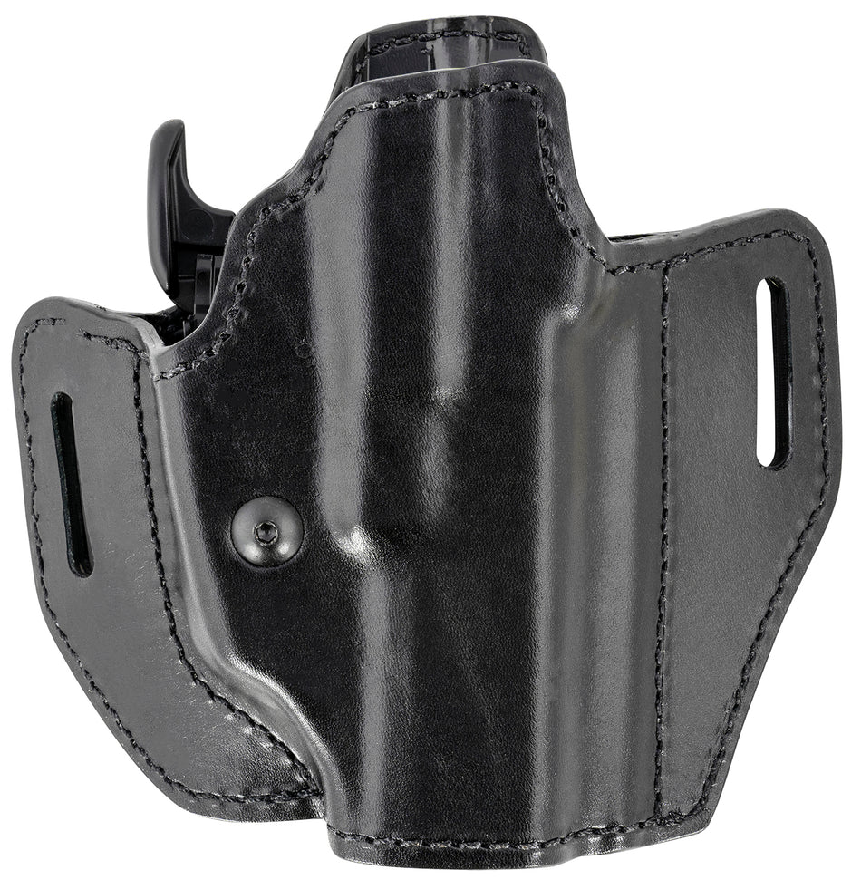 Bianchi 58351 Allusion Assent Pro-Fit Outside Waistband Holster Size 13 Black Leather, Glock 17/22 All Gens/Springfield XDS, Right Hand