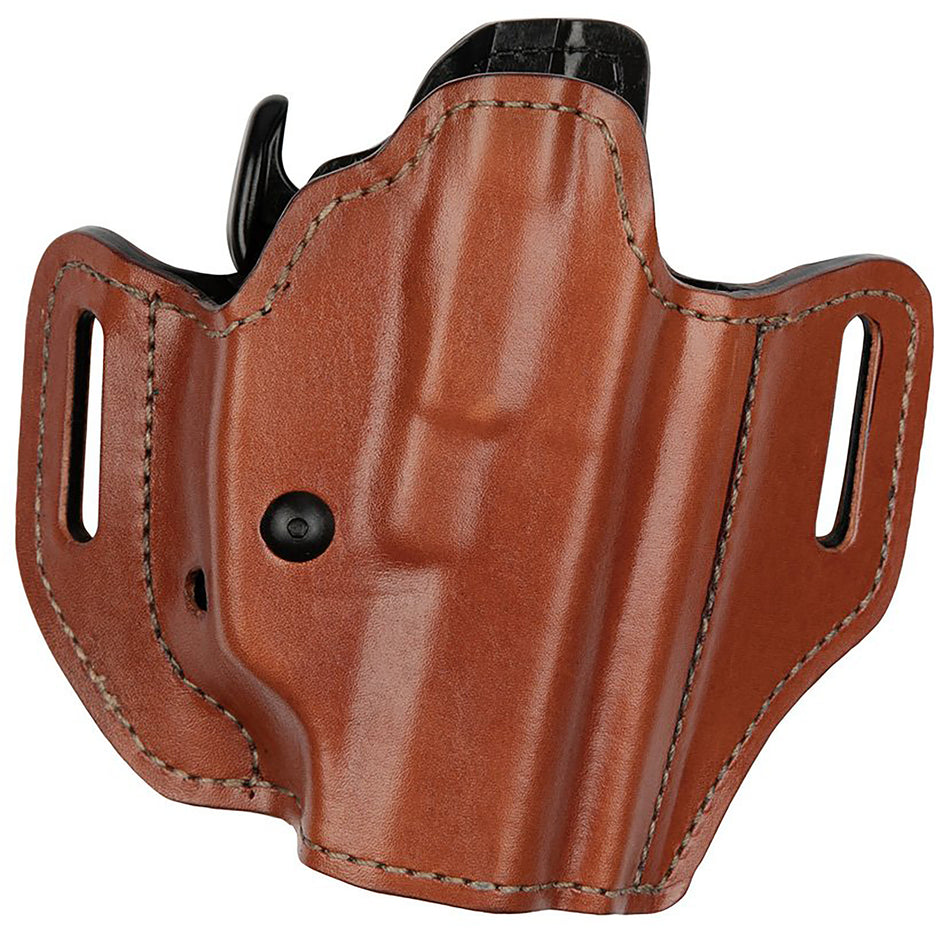 Bianchi 38351 Allusion Assent Pro-Fit Outside Waistband Holster Size 13 Tan Leather, Glock 17/22 All Gens/Springfield XDS, Right Hand