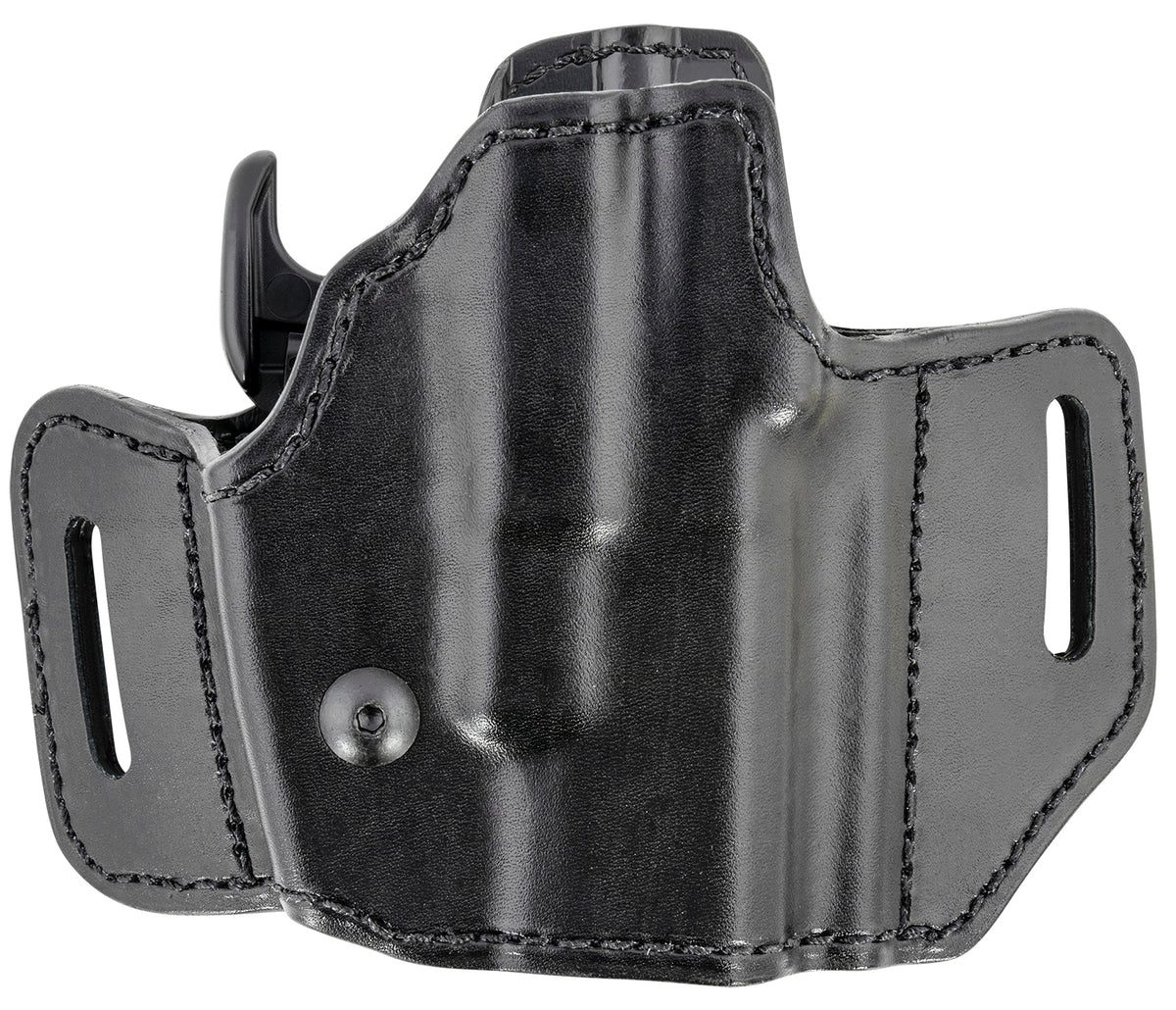 Bianchi 51831 Allusion Assent Pro-Fit Outside Waistband Holster Size 11 Black Leather, Glock 26/27/S&W M&P Shield, Right Hand