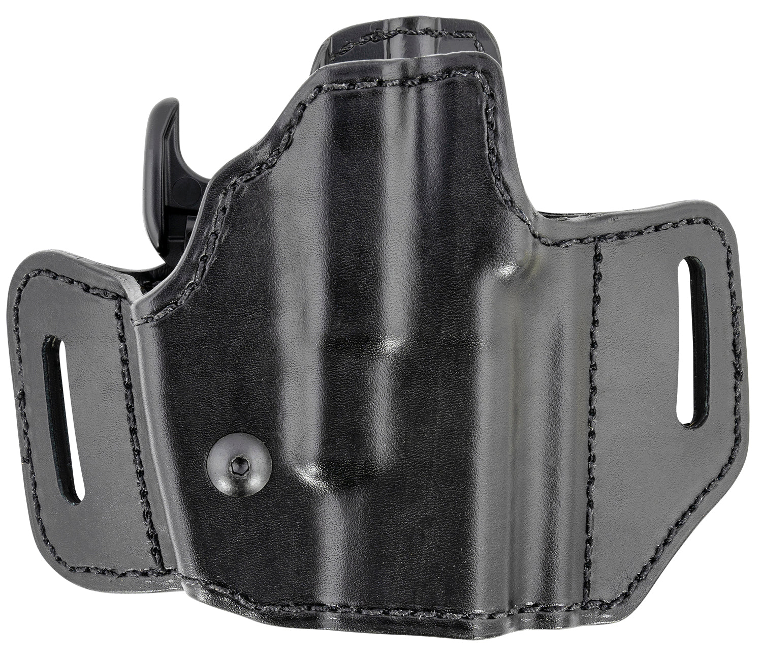 Bianchi 51831 Allusion Assent Pro-Fit Outside Waistband Holster Size 11 Black Leather, Glock 26/27/S&W M&P Shield, Right Hand