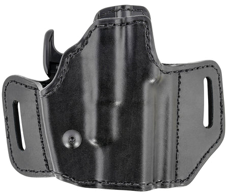 Bianchi 51831 Allusion Assent Pro-Fit Outside Waistband Holster Size 11 Black Leather, Glock 26/27/S&W M&P Shield, Right Hand