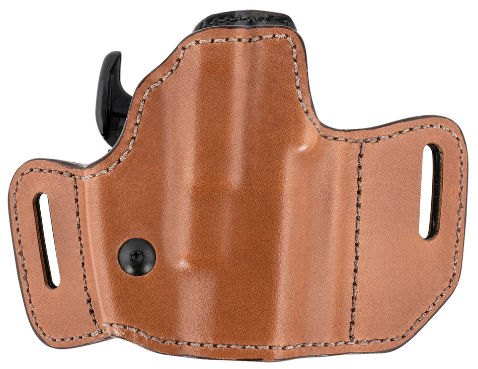 Bianchi Allusion Assent Pro-Fit OWB Size 11 Tan Leather Holster Compatible w/ Glock 26/27 Gen1-5/S&W M&P Shield Right Hand