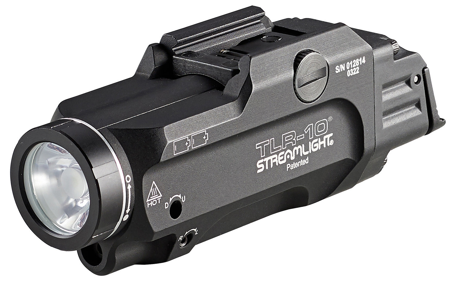 Streamlight TLR-10 69470 Black Anodized 1000 Lumen LED Tactical Light with Red Laser