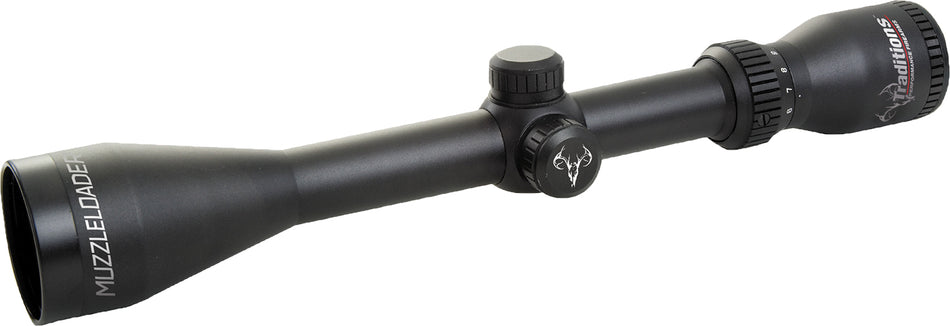Traditions A1143RIR 3-9x 40mm Muzzleloader Scope Matte with Illuminated Range-Finding Reticle