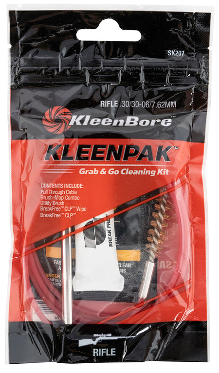KleenBore SK20710 .30/.30-06/7.62mm Rifle Grab & Go Cleaning Kit 10 Per Pack
