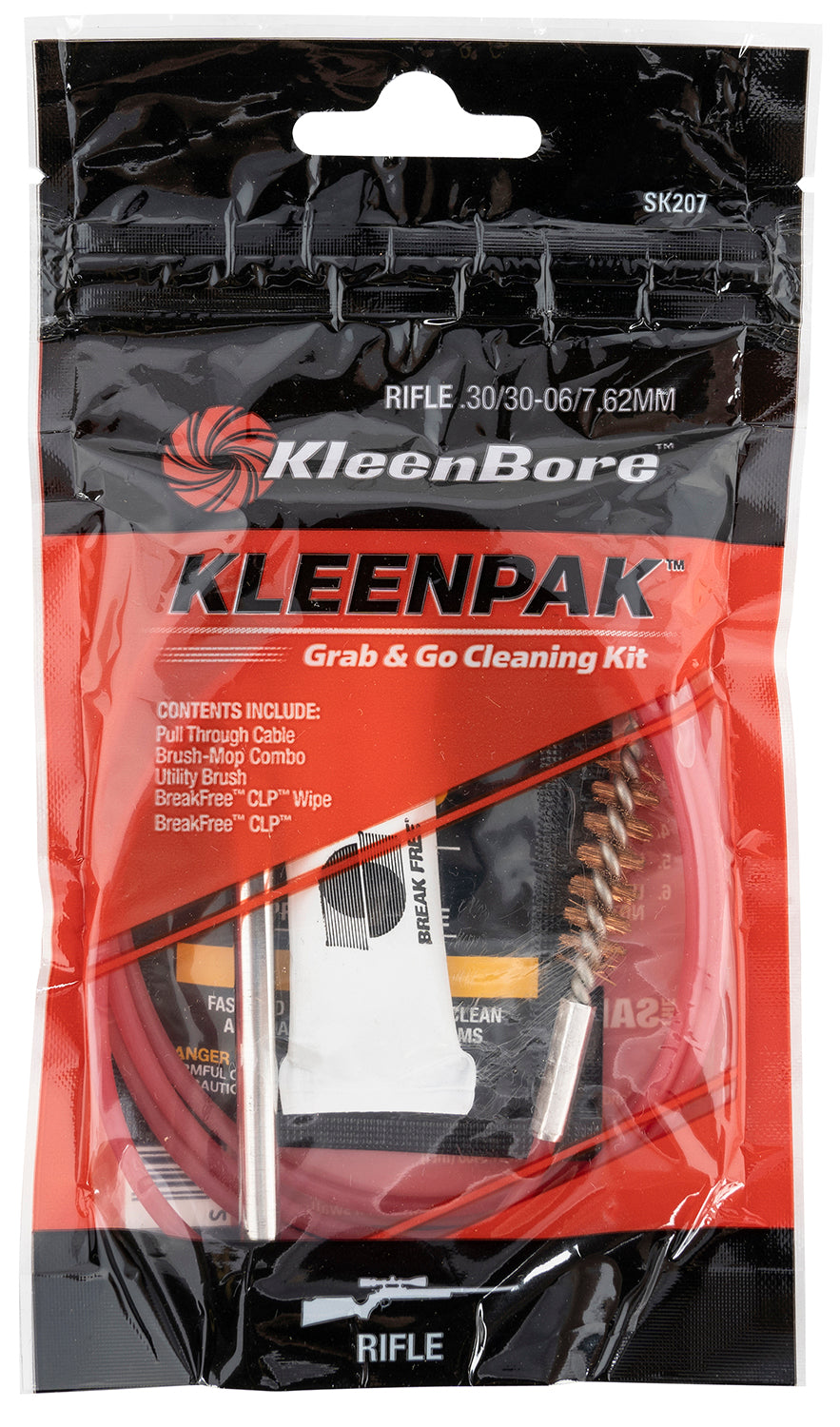 KleenBore SK20710 .30/.30-06/7.62mm Rifle Grab & Go Cleaning Kit 10 Per Pack