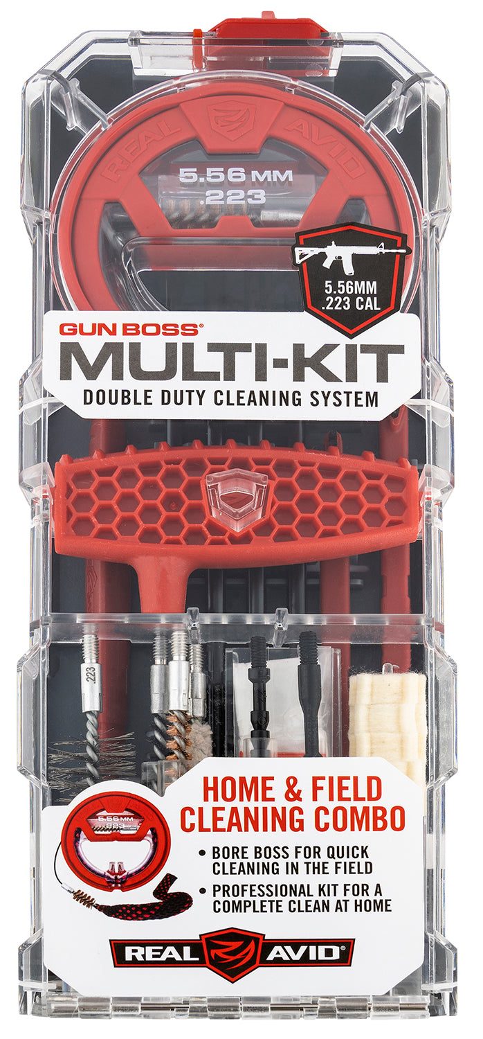 Real Avid AVGBMK223 .223 Rem 5.56x45mm NATO Rifle Gun Boss Multi-Kit Cleaning Set
