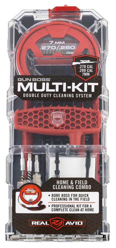 Real Avid AVGBMK270 7mm / 270 / 280 Cal Rifle Gun Boss Multi-Kit Cleaning Set