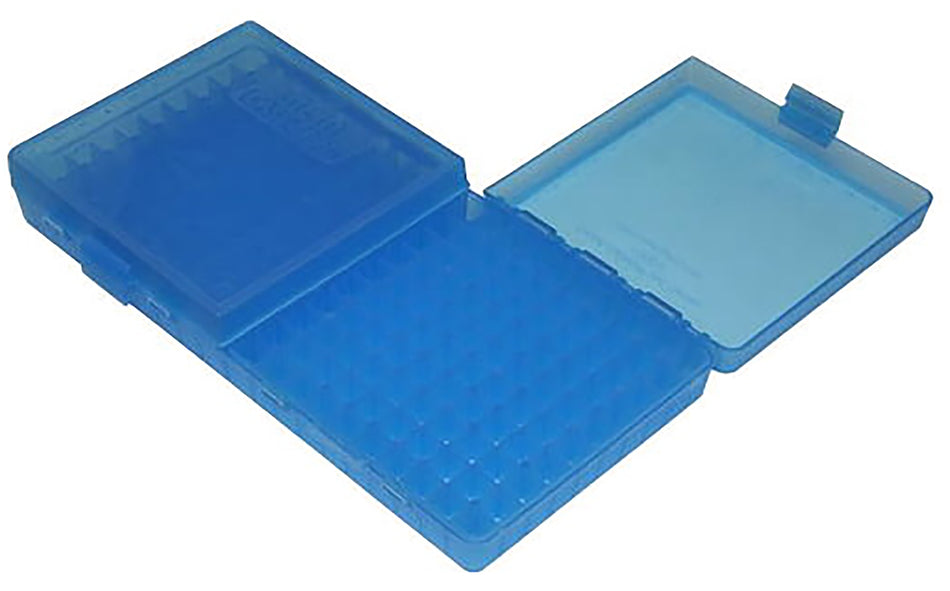 MTM Case-Gard 200 Series Stackable Multi-Caliber Handgun Ammo Storage Box Clear Blue 200rd