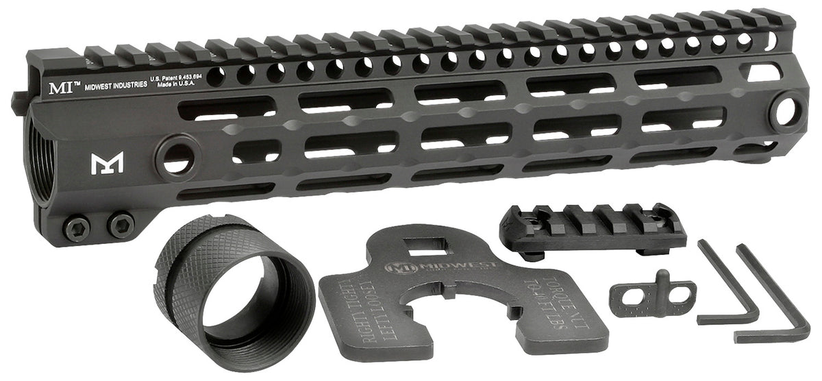 Midwest Industries MIG4M105 G4M Free Float Handguard AR-15 10.5-Inch M-LOK Black Hardcoat Anodized