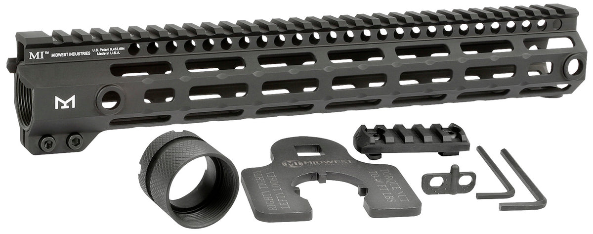 Midwest Industries Tactical G4M AR-15 Free-Float M-LOK Handguard 12.6" Black Anodized 6061-T6 Aluminum