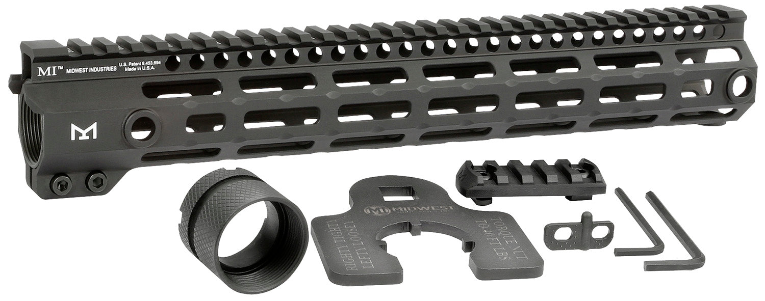 Midwest Industries Tactical G4M AR-15 Free-Float M-LOK Handguard 12.6" Black Anodized 6061-T6 Aluminum
