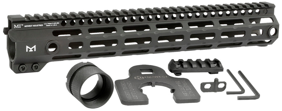 Midwest Industries Tactical G4M AR-15 Free-Float M-LOK Handguard 12.6" Black Anodized 6061-T6 Aluminum