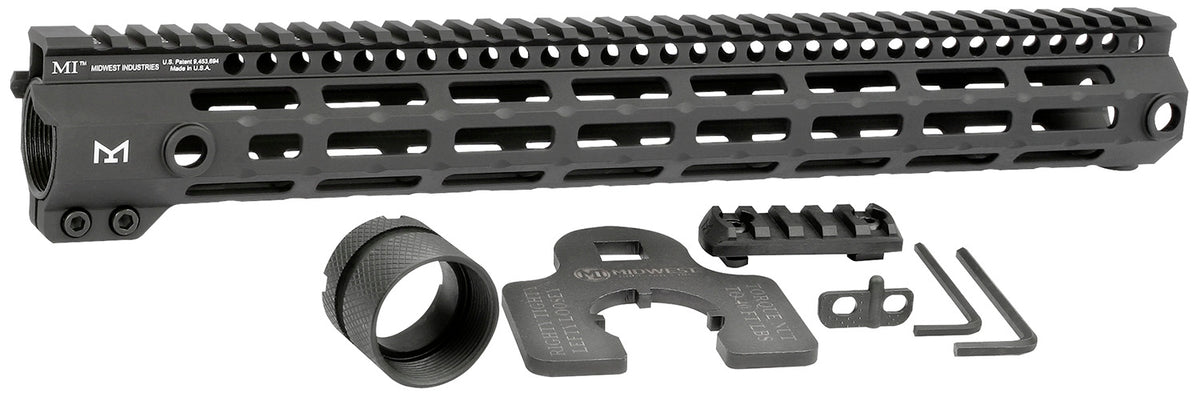 Midwest Industries MIG4M15 G4M Free Float Handguard AR-15 15-Inch M-LOK Black Anodized Aluminum