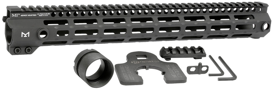 Midwest Industries MIG4M15 G4M Free Float Handguard AR-15 15-Inch M-LOK Black Anodized Aluminum