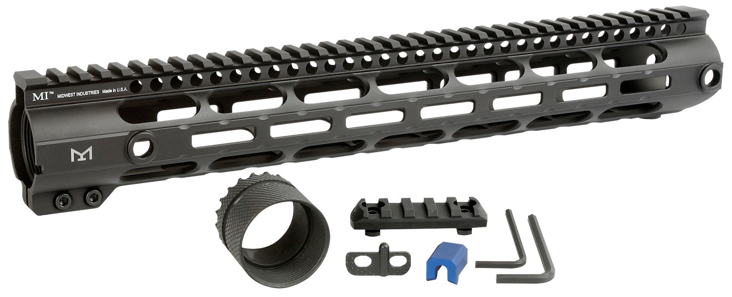 Midwest Industries MICRL30815 AR-308/LR-308 DPMS Low Combat Handguard 15" M-LOK Black Hardcoat Anodized