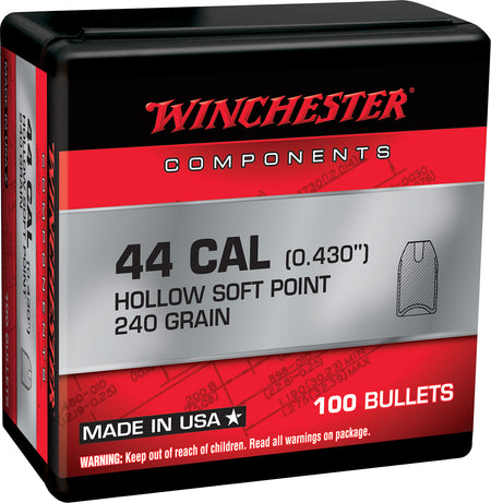 Winchester 44 Special 240gr Soft Point Handgun Reloading Component Bullets Box of 100