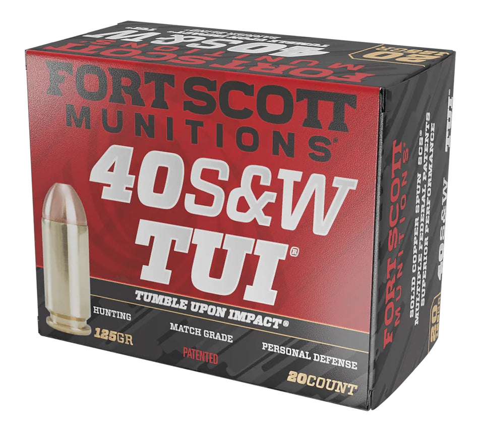 Fort Scott Munitions .40 S&W 400125SCV Tumble Upon Impact (TUI) Solid Copper Spun CS 125 Grain