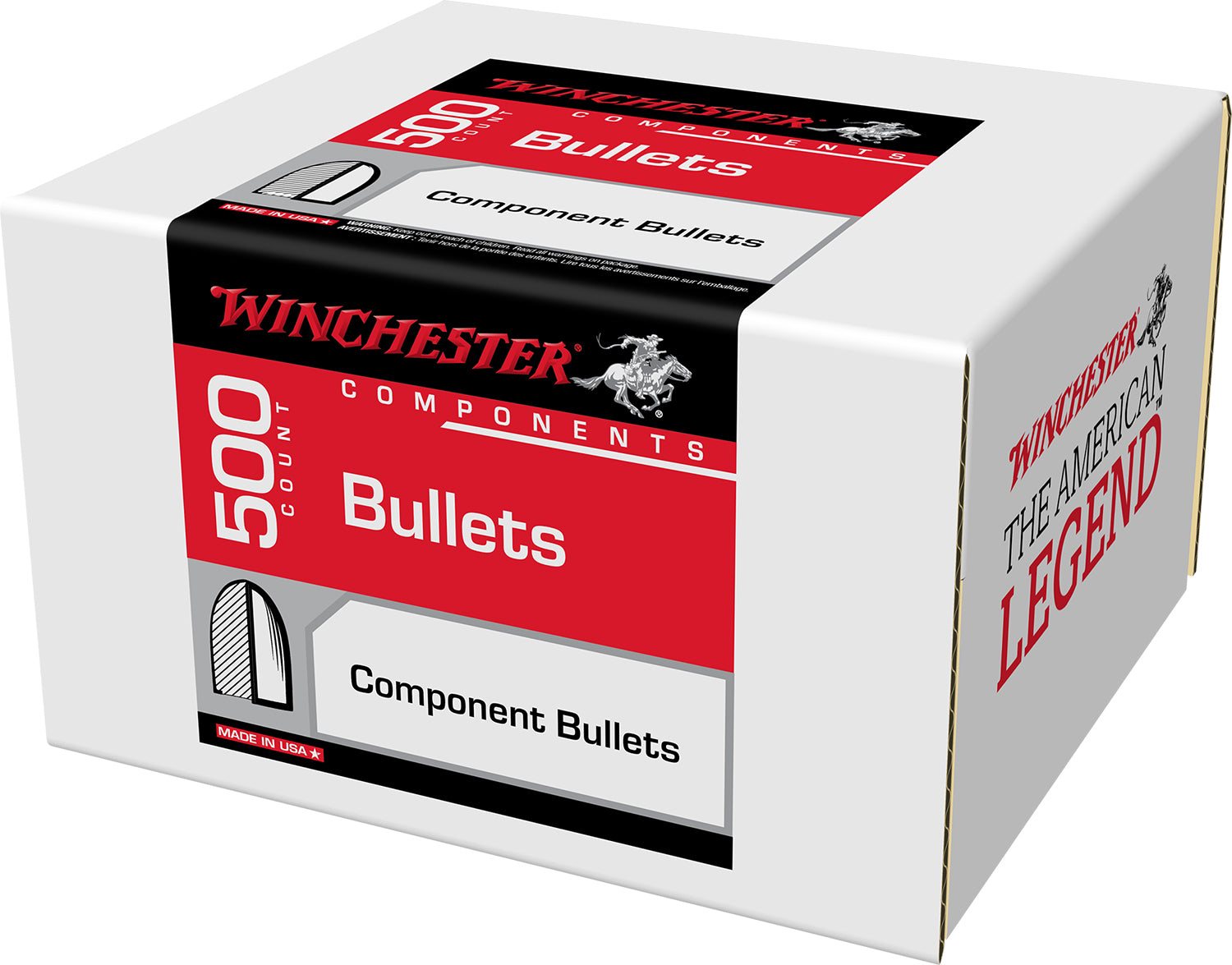 Winchester WB40TC180X .40 S&W 180gr FMJ-TC Handgun Reloading Component Bullets Box of 100