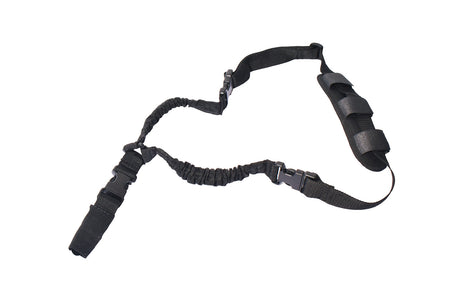 Rukx Gear Tactical Single Point Sling Black Adjustable Bungee Nylon ATICT1PSB