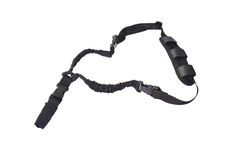Rukx Gear Tactical Single Point Sling Black Adjustable Bungee Nylon ATICT1PSB