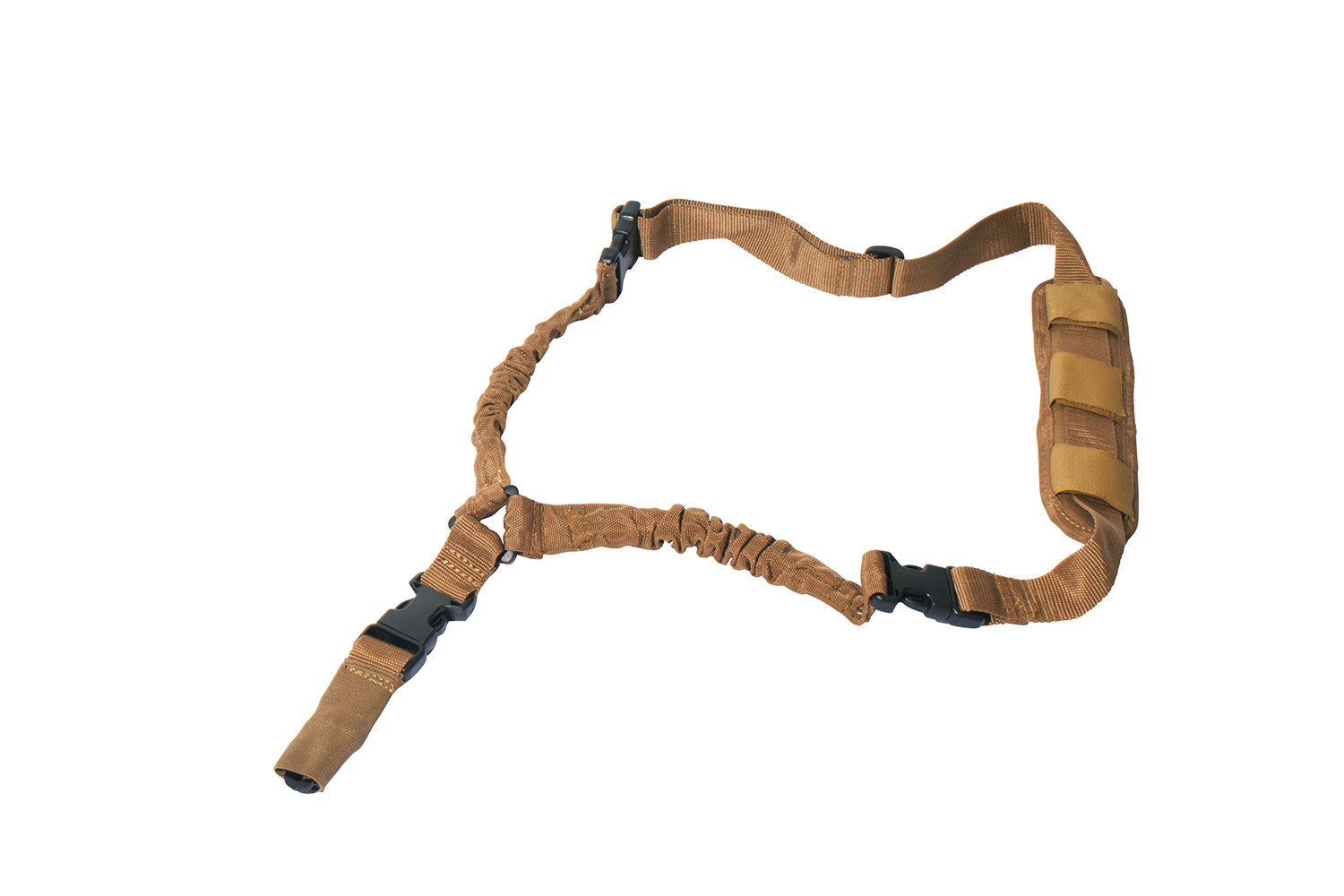 Rukx Gear Tactical Single Point Sling Tan Adjustable Bungee Nylon ATICT1PST