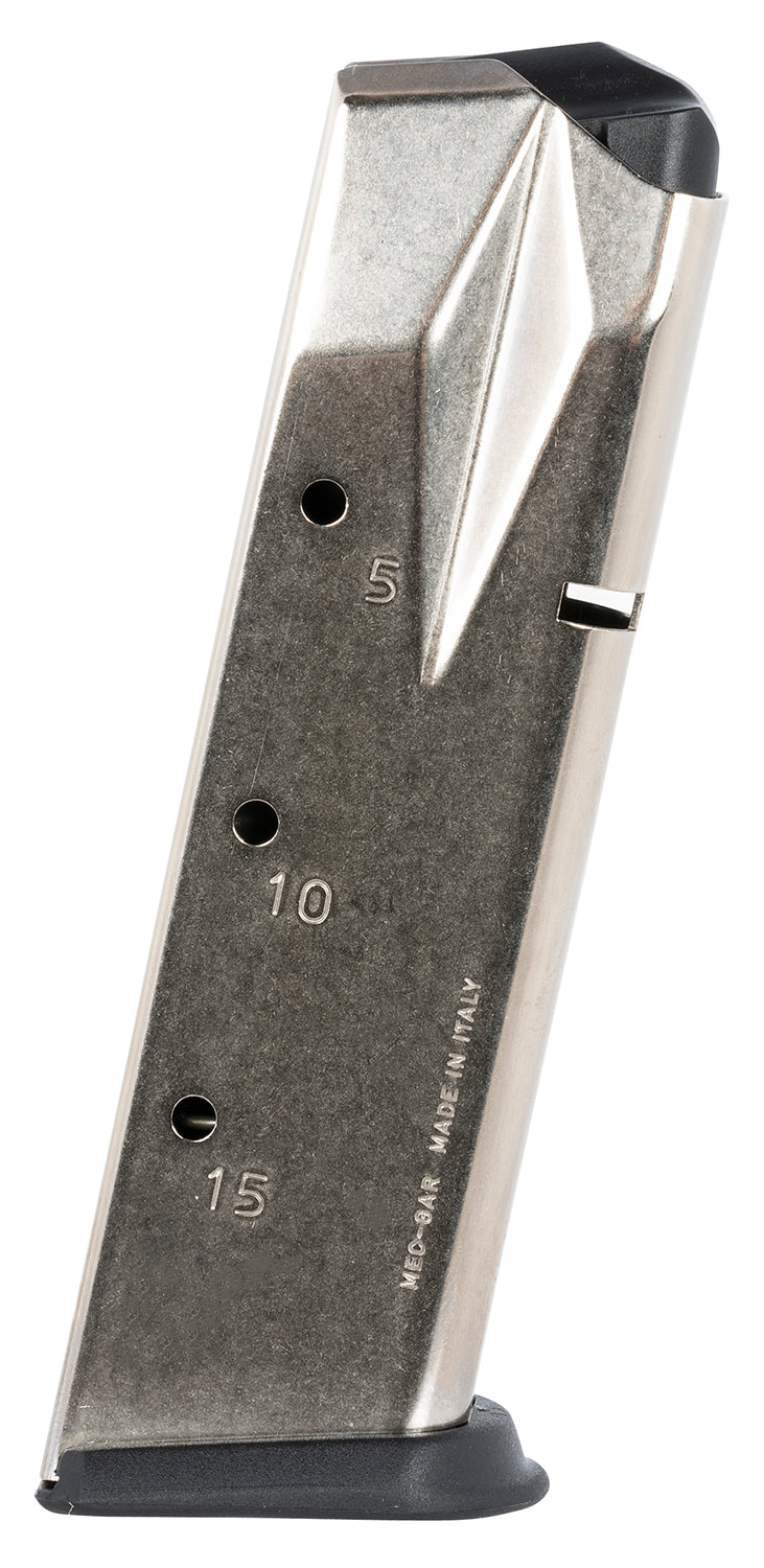 Mec-Gar MGP22815N Sig P228 9mm Luger 15rd Extended Nickel Carbon Steel Magazine