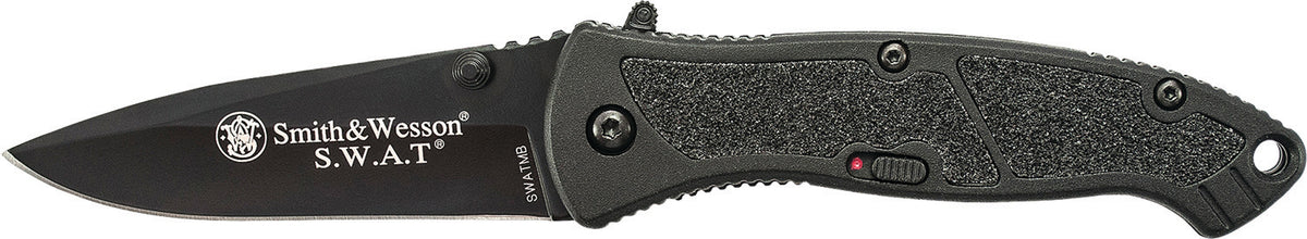 Smith & Wesson S.W.A.T. SWATMBCP Assisted Opening Folding Knife 3.20" Black 4034 SS Blade Aluminum Handle