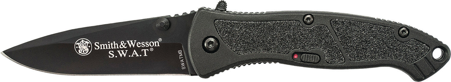 Smith & Wesson S.W.A.T. SWATMBCP Assisted Opening Folding Knife 3.20" Black 4034 SS Blade Aluminum Handle