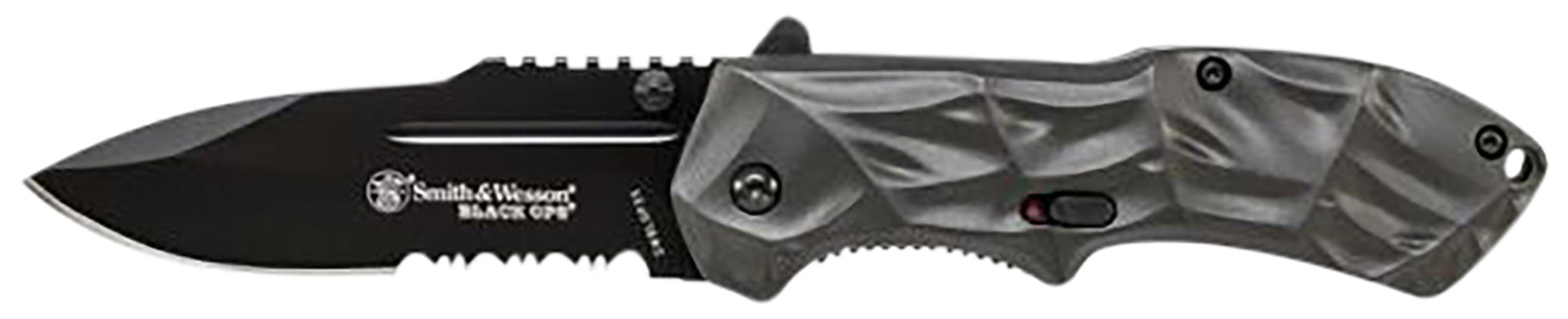 Smith & Wesson Black Ops SWBLOP3CP 3.40" M.A.G.I.C. Assisted Tanto Stainless Blade Aluminum Handle