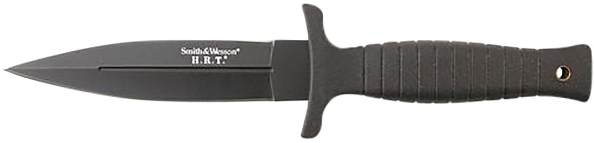 Smith & Wesson H.R.T. SWHRT9BCP 4.75" Fixed Blade Spear Point Plain High Carbon SS Blade Thermoplastic Rubber Handle