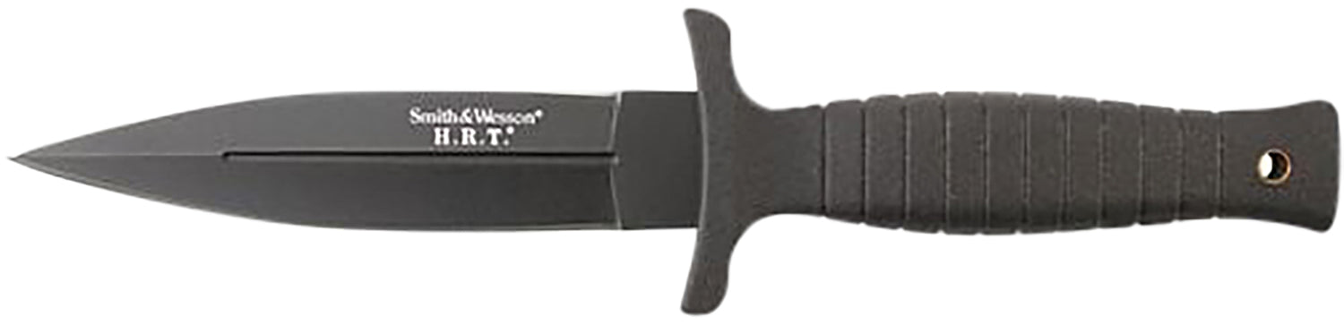 Smith & Wesson H.R.T. SWHRT9BCP 4.75" Fixed Blade Spear Point Plain High Carbon SS Blade Thermoplastic Rubber Handle