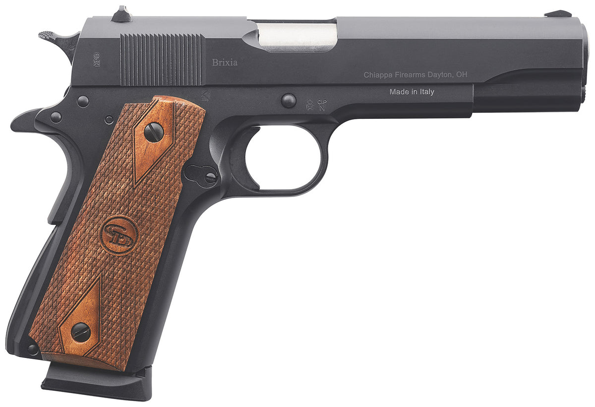 Charles Daly 440111 1911 Field Grade .45 ACP Pistol, 8+1 Capacity, 5" Stainless Barrel, Black Serrated Slide, Walnut Diamond Grip