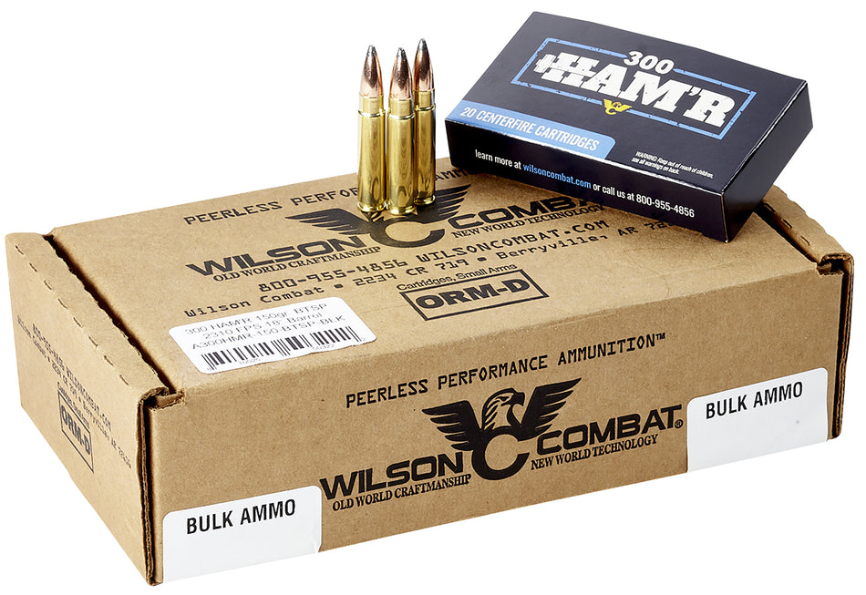 Wilson Combat .300 HAM'R A300HMR150BTSP HAM'R Speer Boat Tail Soft Point 150 Grain