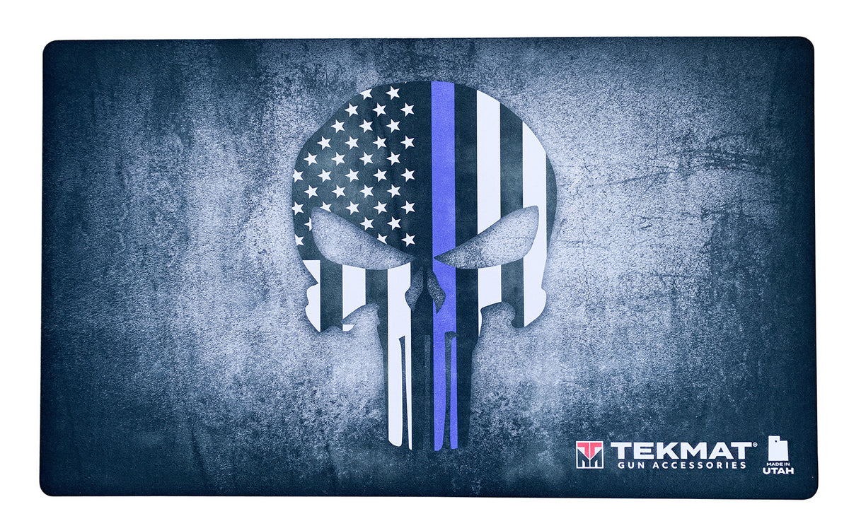 TekMat Blue Line Punisher Novelty Door Mat Rubber 25" x 42" Multi Color
