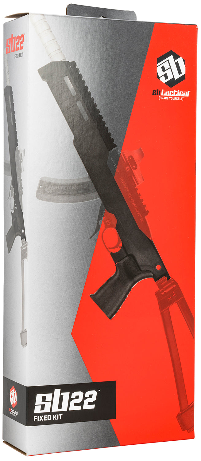 SB Tactical SB22 Fixed Modular Chassis for Ruger 10/22 and 22 Charger M1913-Compatible Black