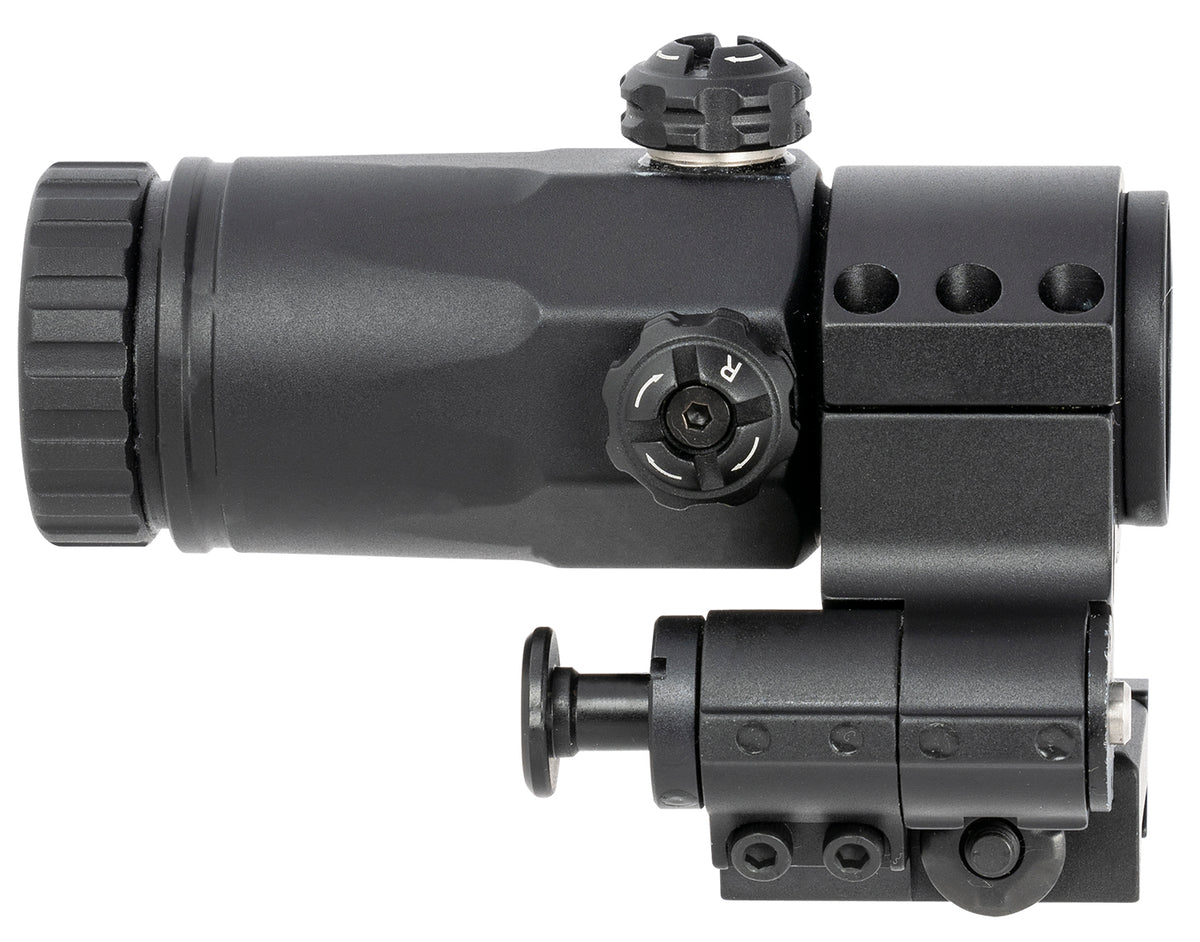 Meprolight MX3-F 8014000400 3x Push Button Flip-to-Side Magnifier Black Picatinny Rail