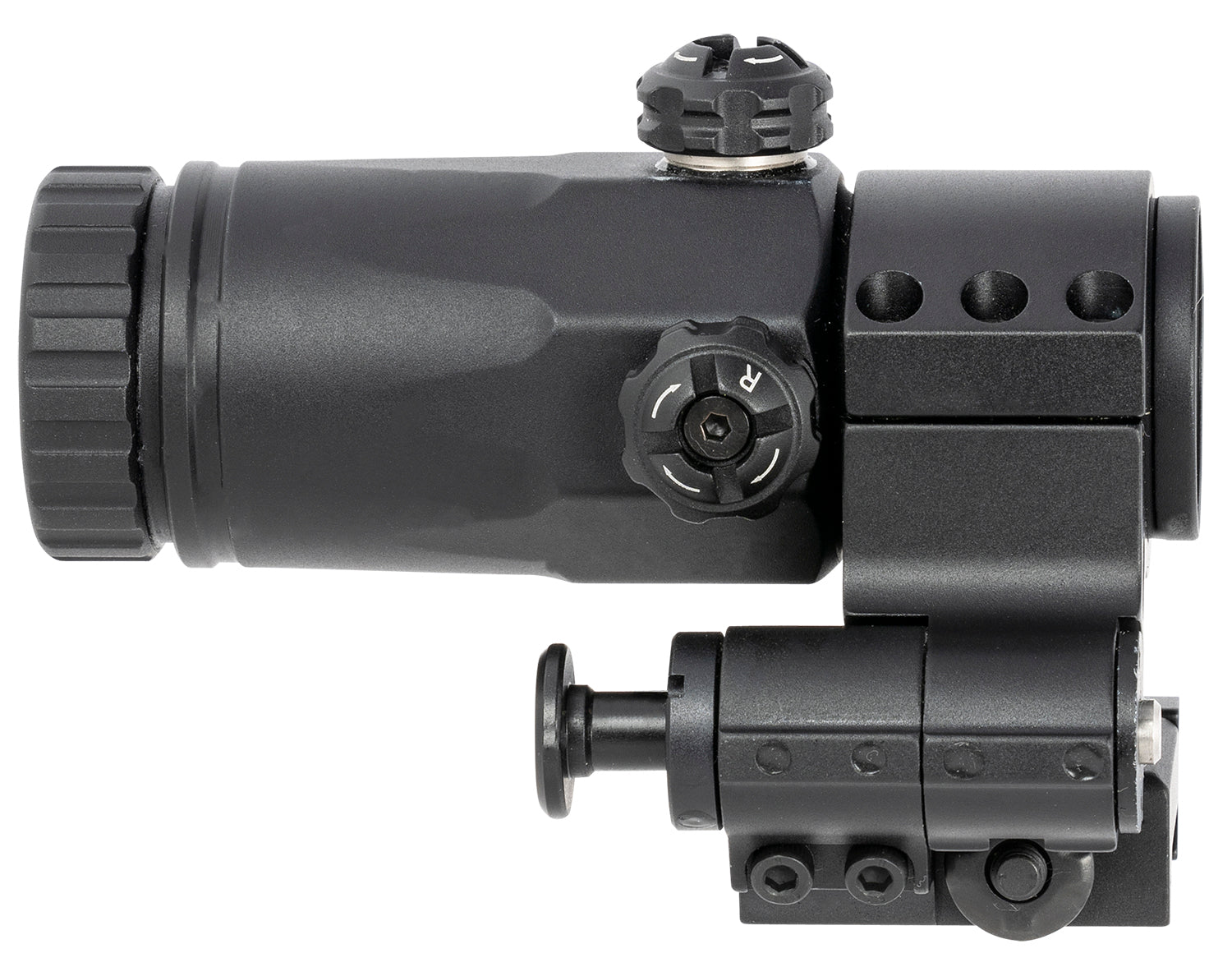 Meprolight MX3-F 8014000400 3x Push Button Flip-to-Side Magnifier Black Picatinny Rail