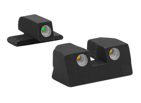 Meprolight 101103301 Tru-Dot Tritium Sight Set Green Front/Orange Rear White Outline Sig P-Series