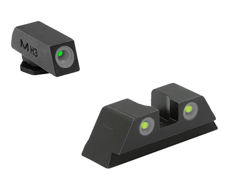 Meprolight 102223201 Tru-Dot Tritium Fixed Sights Green Front Yellow Rear for Glock 10MM .45ACP