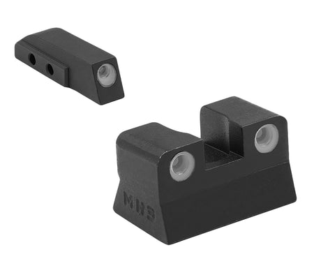 Meprolight 106623101 Tru-Dot Tritium Fixed Sights Green/Green White Outline Beretta M9 M92 Integral Front