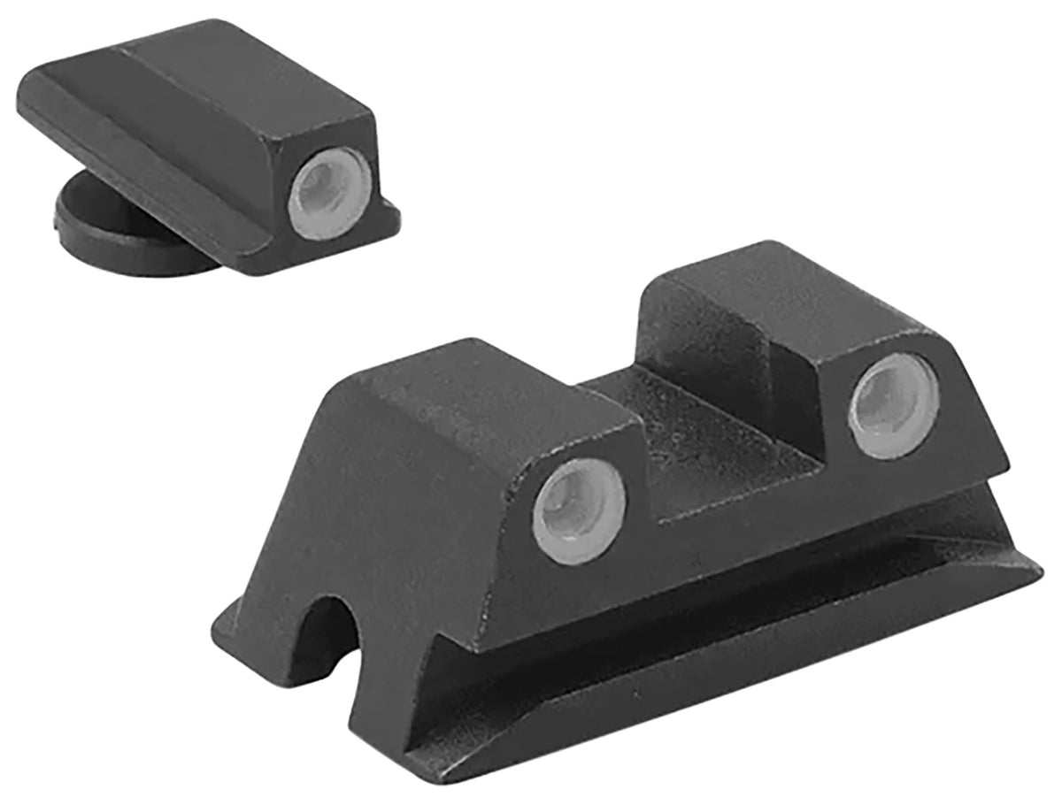 Meprolight 188023101 Tru-Dot Green Tritium White Outline Sight Set - Walther Arms PPS/PPX/Creed