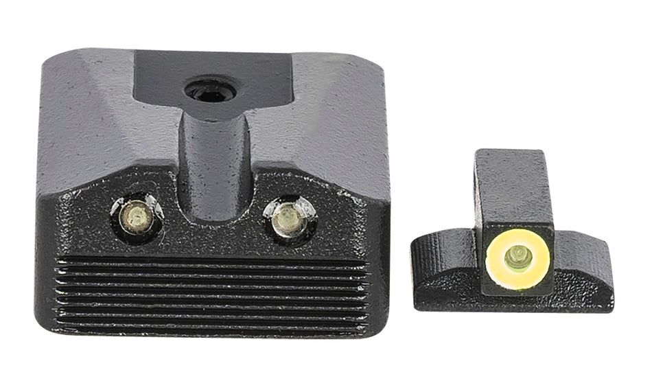 Meprolight 412213121 Hyper-Bright Tritium Night Sights Green/Yellow Outline Black Frame - Kimber 1911 Wedge