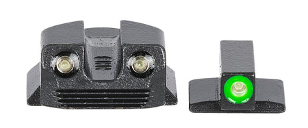 Meprolight 412293111 Hyper-Bright Tritium Night Sights Green/Green Black Frame - Kimber 1911 Micro