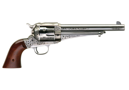 Taylor's & Company 1875 Army Outlaw .44-40 Win Revolver, 7.5" White Engraved Finish