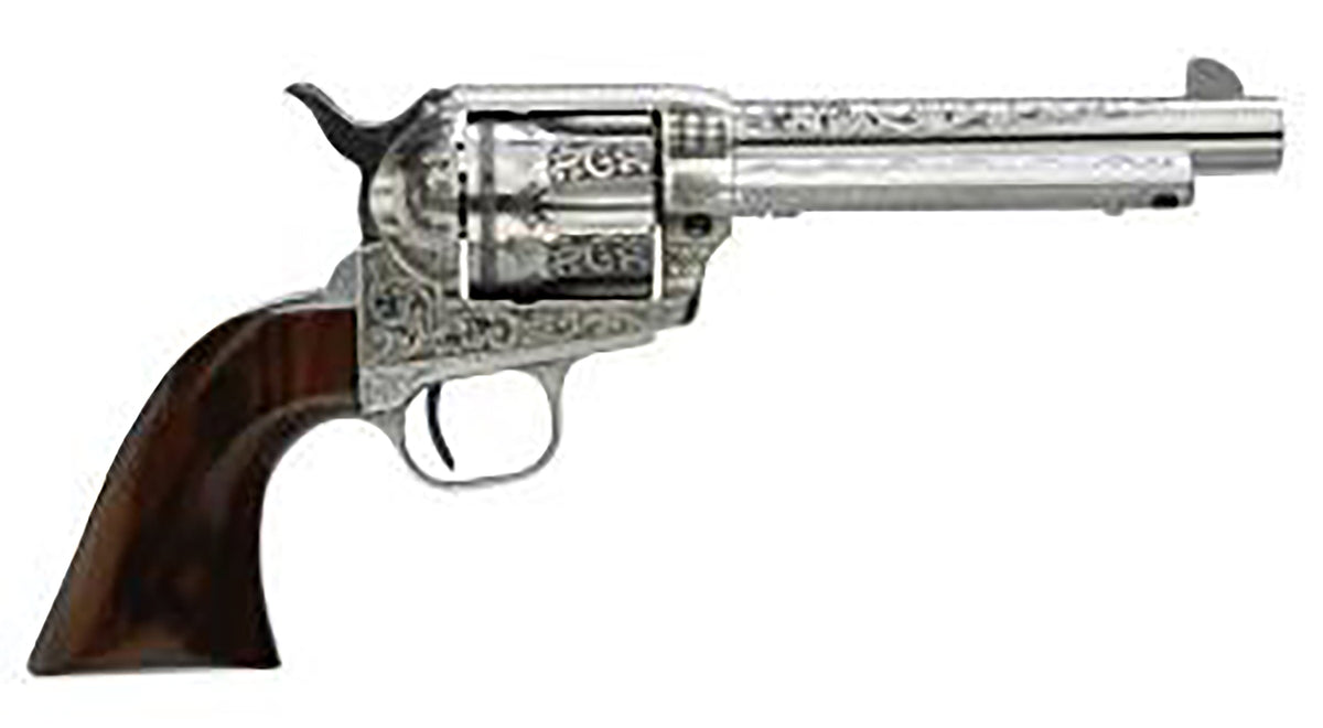 Taylors & Company 1873 Cattleman .45 Colt Revolver, 6-Shot, 4.75" Engraved Barrel, Navy Grip