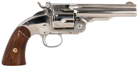 Taylor's & Company Schofield Top Break .45 Colt Revolver, 5" Nickel-Plated Finish