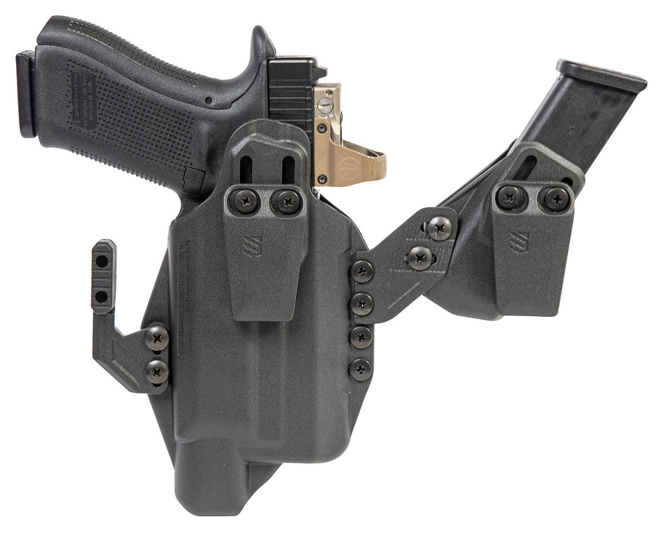 Blackhawk 416876BK Stache IWB Inside Waistband Holster Black Polymer for Glock 43X/48 w/SureFire XSC Ambidextrous