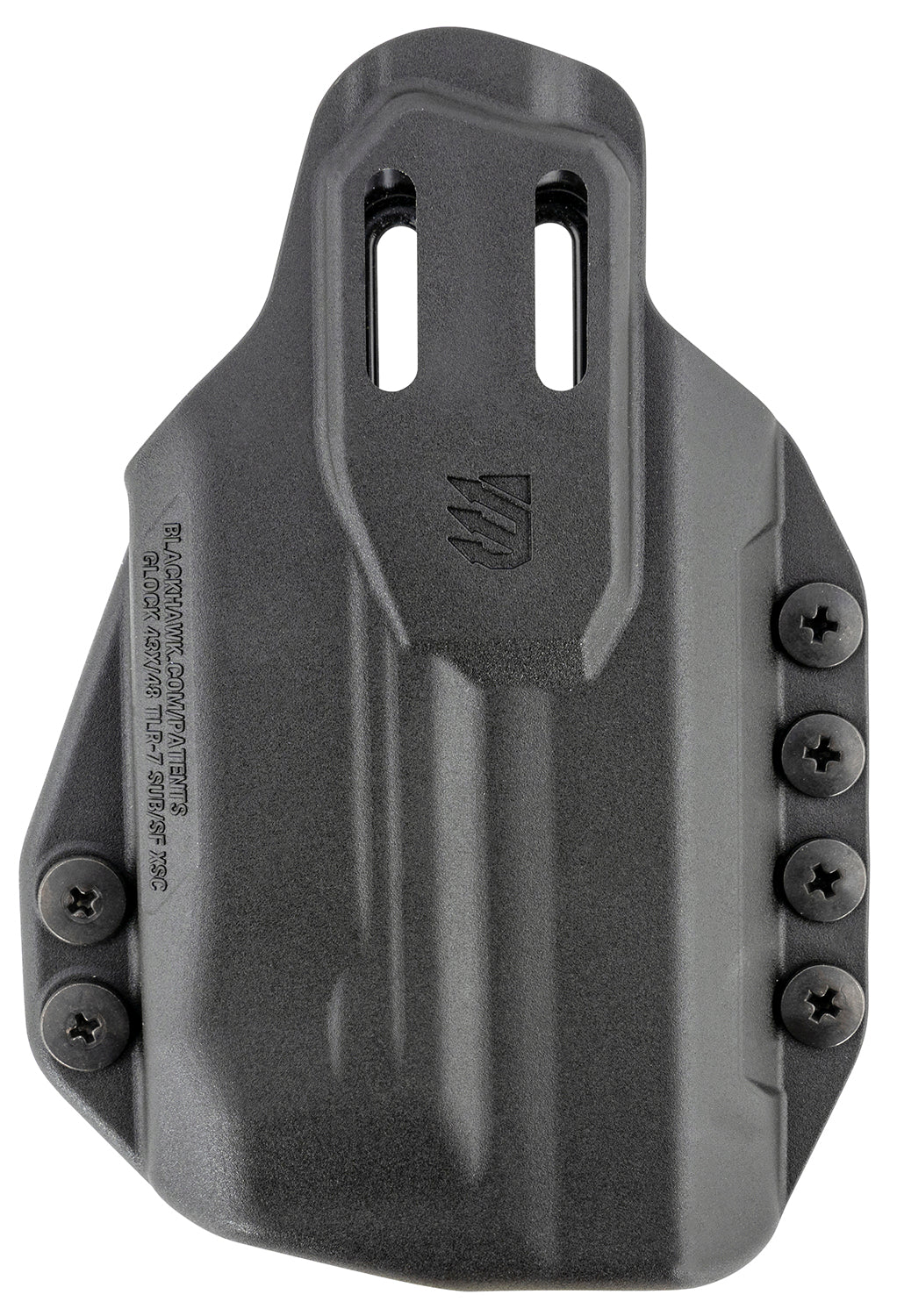 Blackhawk 416476BK Stache IWB Holster Size 76 Black Polymer for Glock 43X/48 w/SureFire XSC Ambi