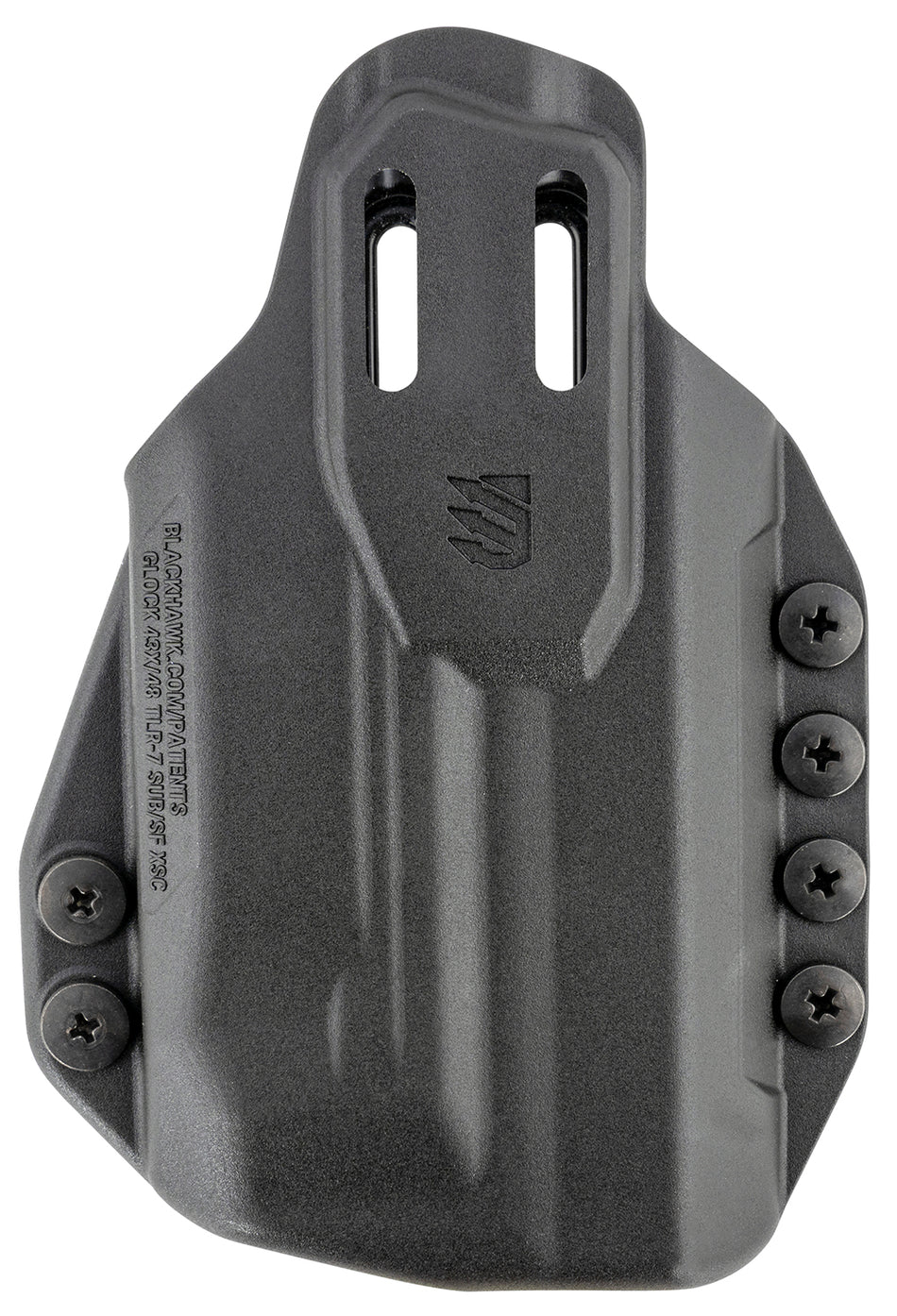 Blackhawk 416476BK Stache IWB Holster Size 76 Black Polymer for Glock 43X/48 w/SureFire XSC Ambi